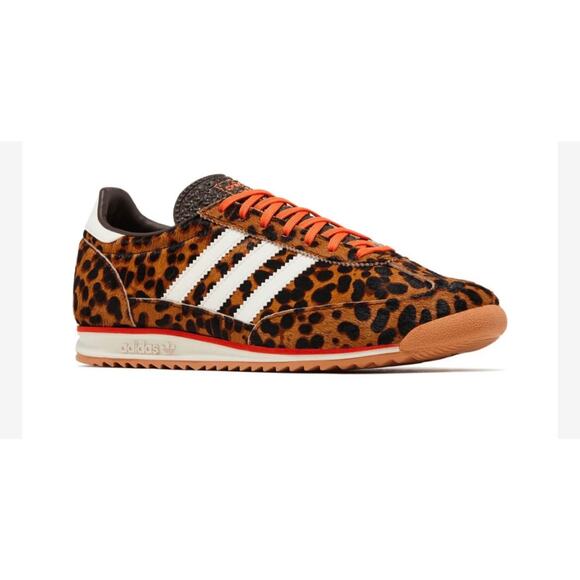 NEW ADIDAS ORIGINALS SL 72 OG Women's 6 Leopard Cow Fur - Picture 2 of 9